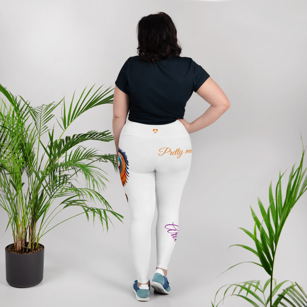 WHITE ARIES PLUS SIZE LEGGINGS NINAH 1