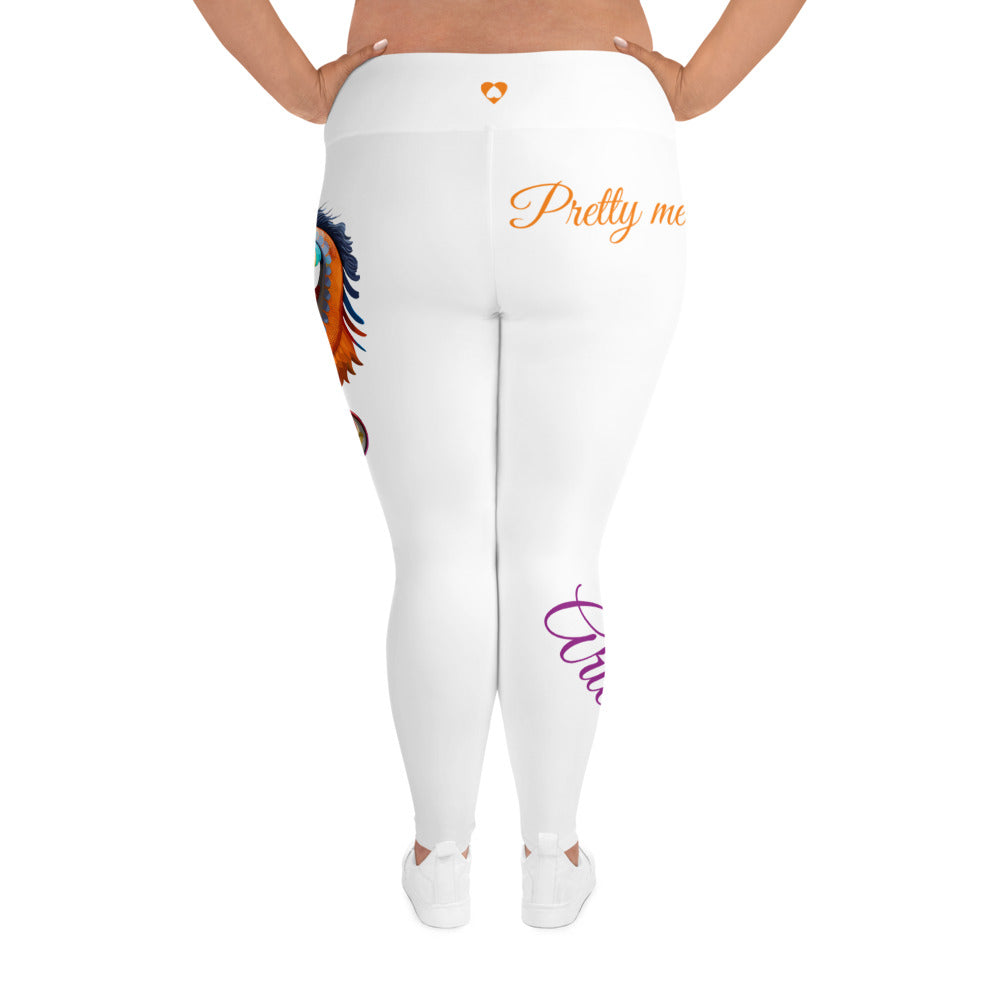 WHITE ARIES PLUS SIZE LEGGINGS NINAH 1