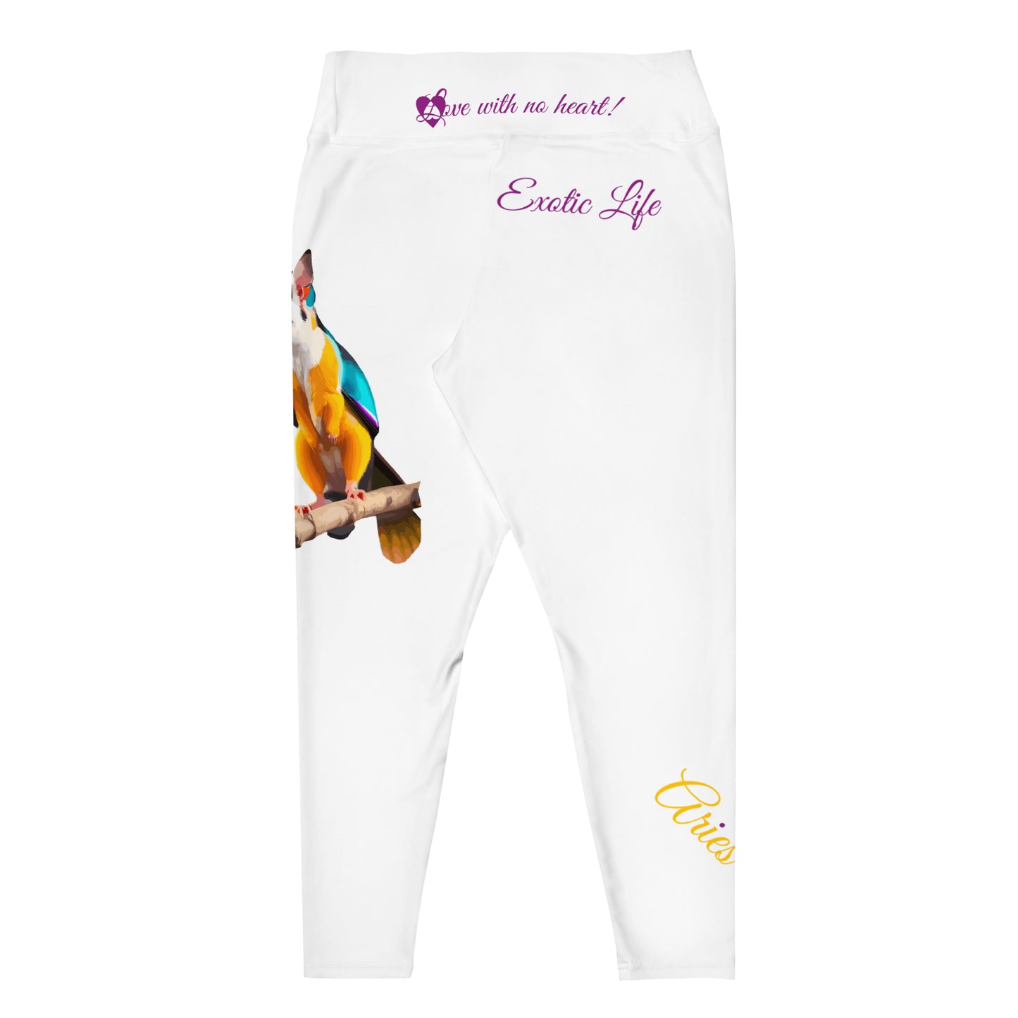 WHITE ARIES PLUS SIZE LEGGINGS NINAH 2