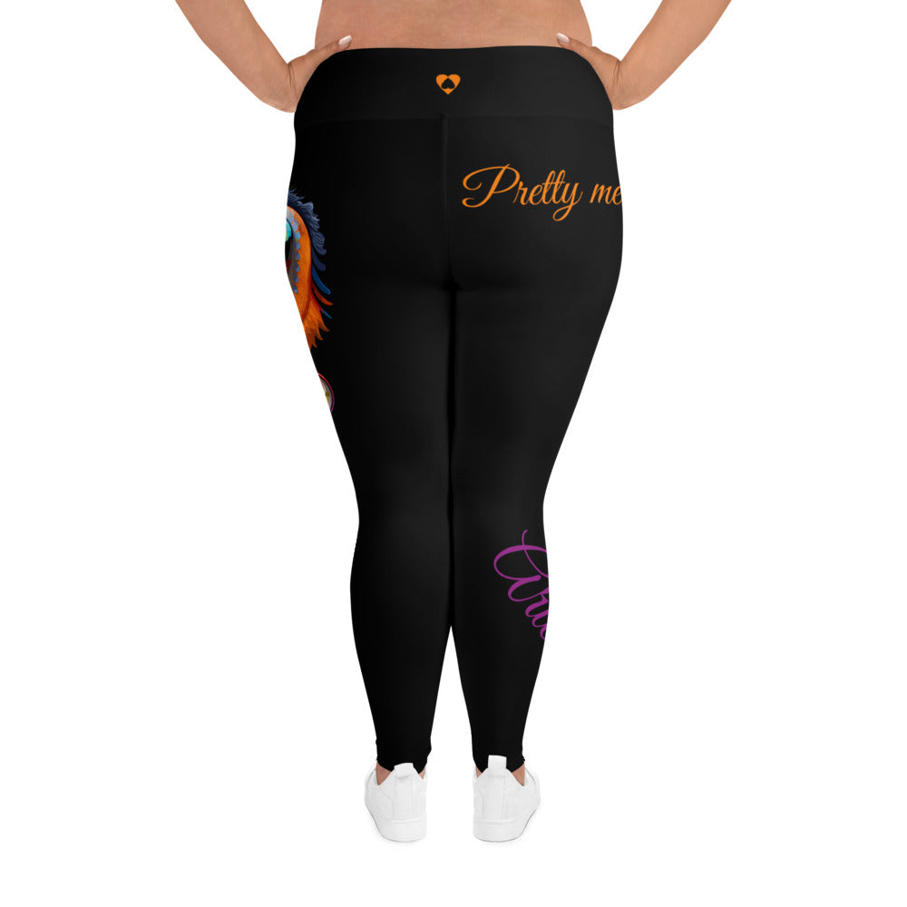 BLACK ARIES PLUS SIZE LEGGINGS NINAH 1