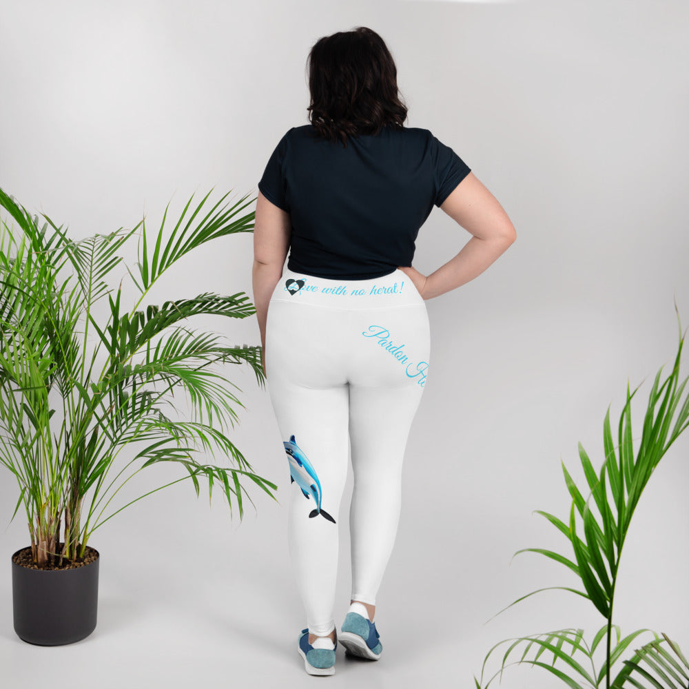 WHITE ARIES PLUS SIZE LEGGINGS NINAH 3