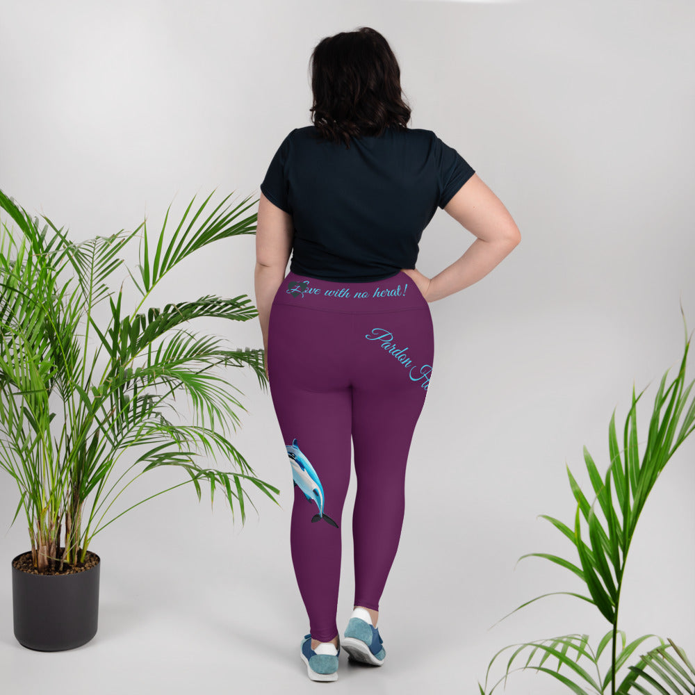 TYRIAN PURPLE ARIES PLUS SIZE LEGGINGS NINAH 3