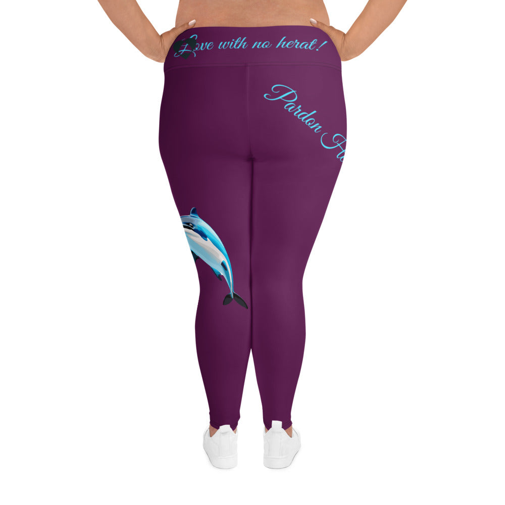 TYRIAN PURPLE ARIES PLUS SIZE LEGGINGS NINAH 3