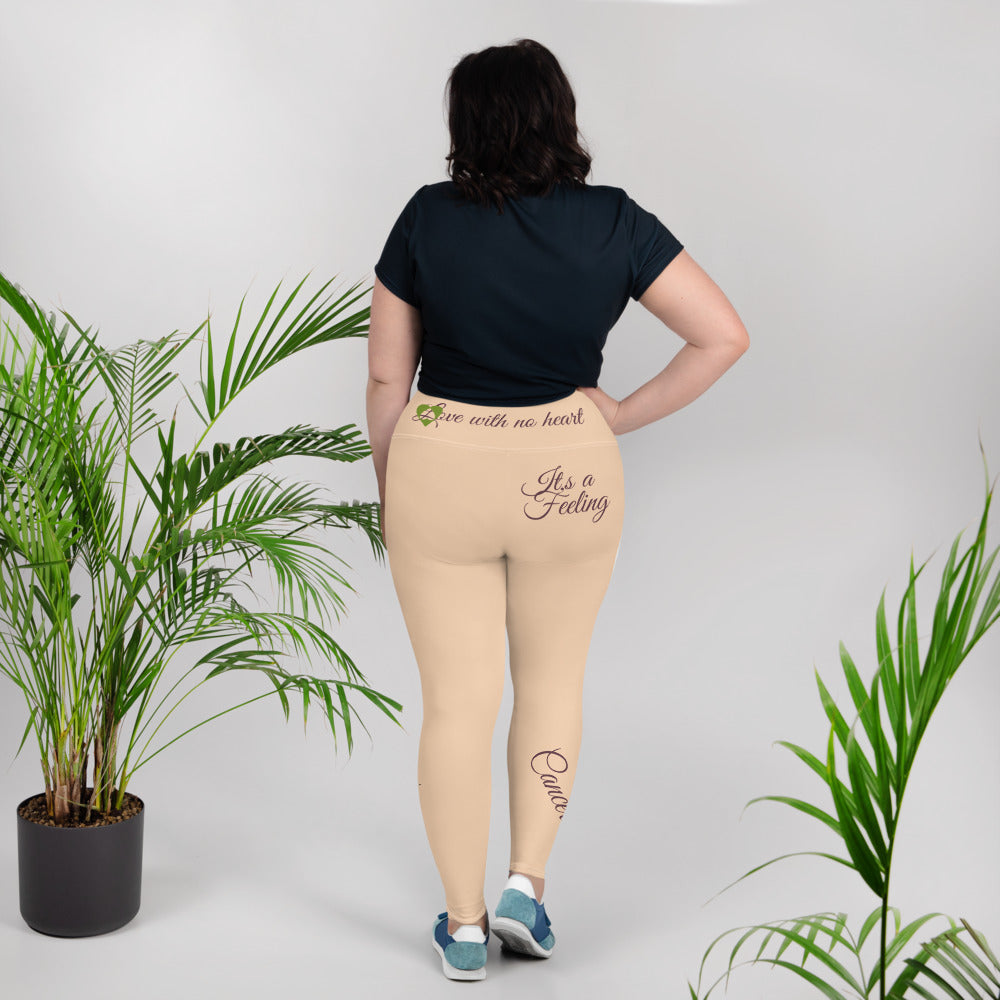 SANDY BEACH CANCER PLUS SIZE LEGGINGS NINAH 1