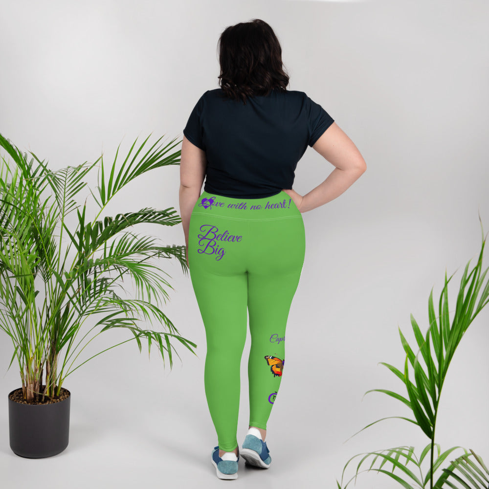 KELLY GREEN CAPRICORN PLUS SIZE LEGGINGS NINAH 1