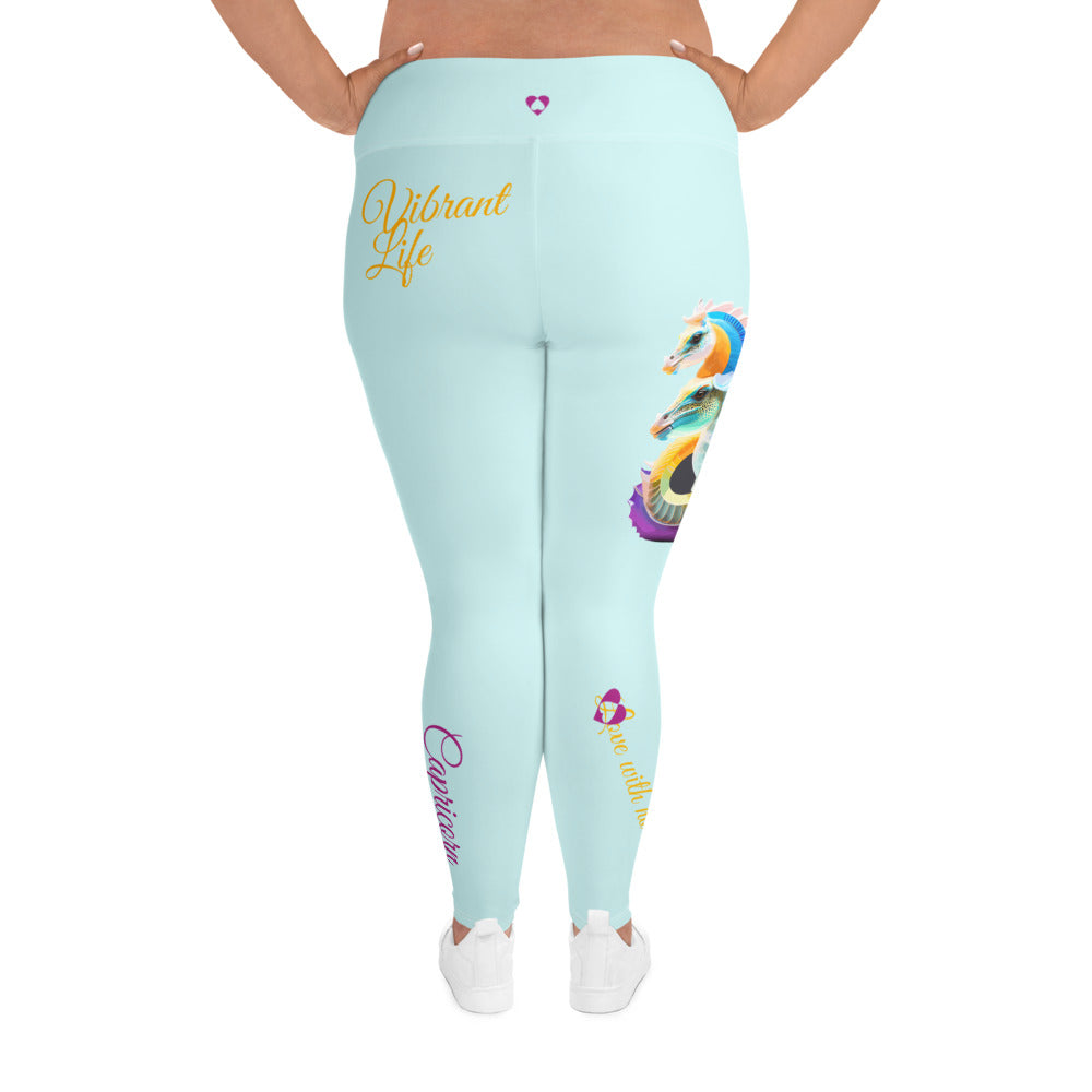 LIGHT CYAN CAPRICORN PLUS SIZE LEGGINGS NINAH 4