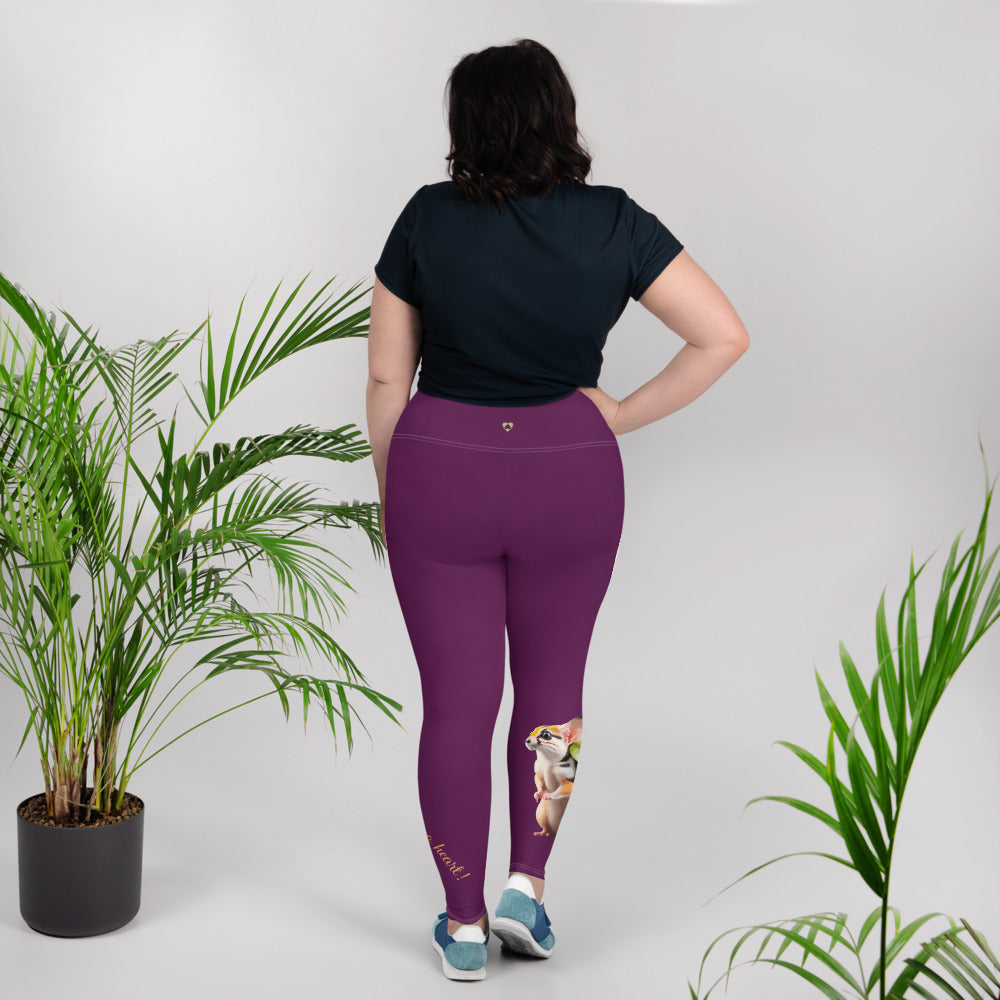 TYRIAN PURPLE GEMINI PLUS SIZE LEGGINGS NINAH 2