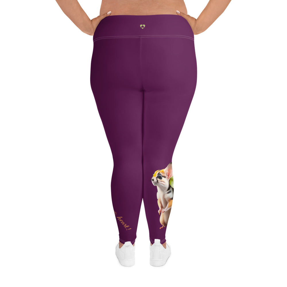 TYRIAN PURPLE GEMINI PLUS SIZE LEGGINGS NINAH 2