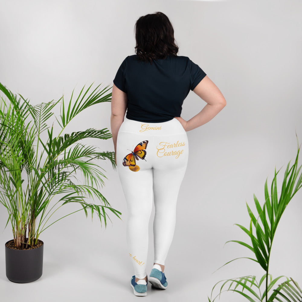 WHITE GEMINI PLUS SIZE LEGGINGS NINAH 4