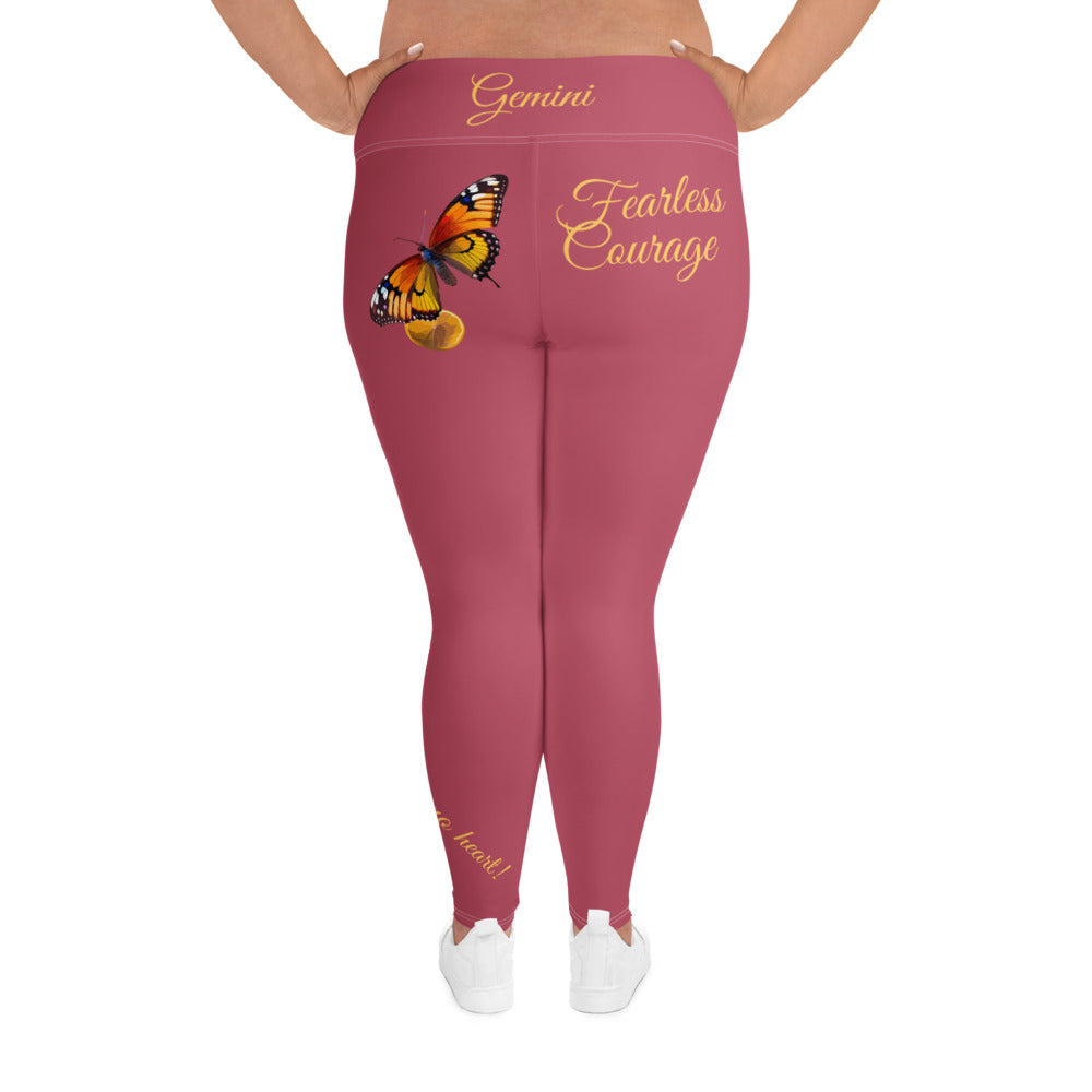 HIPPIE PINK GEMINI PLUS SIZE LEGGINGS NINAH 4