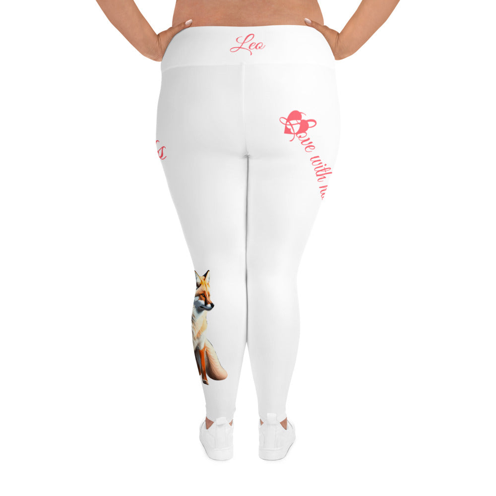 WHITE LEO PLUS SIZE LEGGINGS NINAH 1