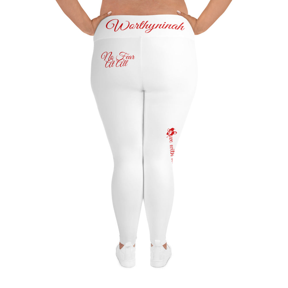 WHITE LEO PLUS SIZE LEGGINGS NINAH 2