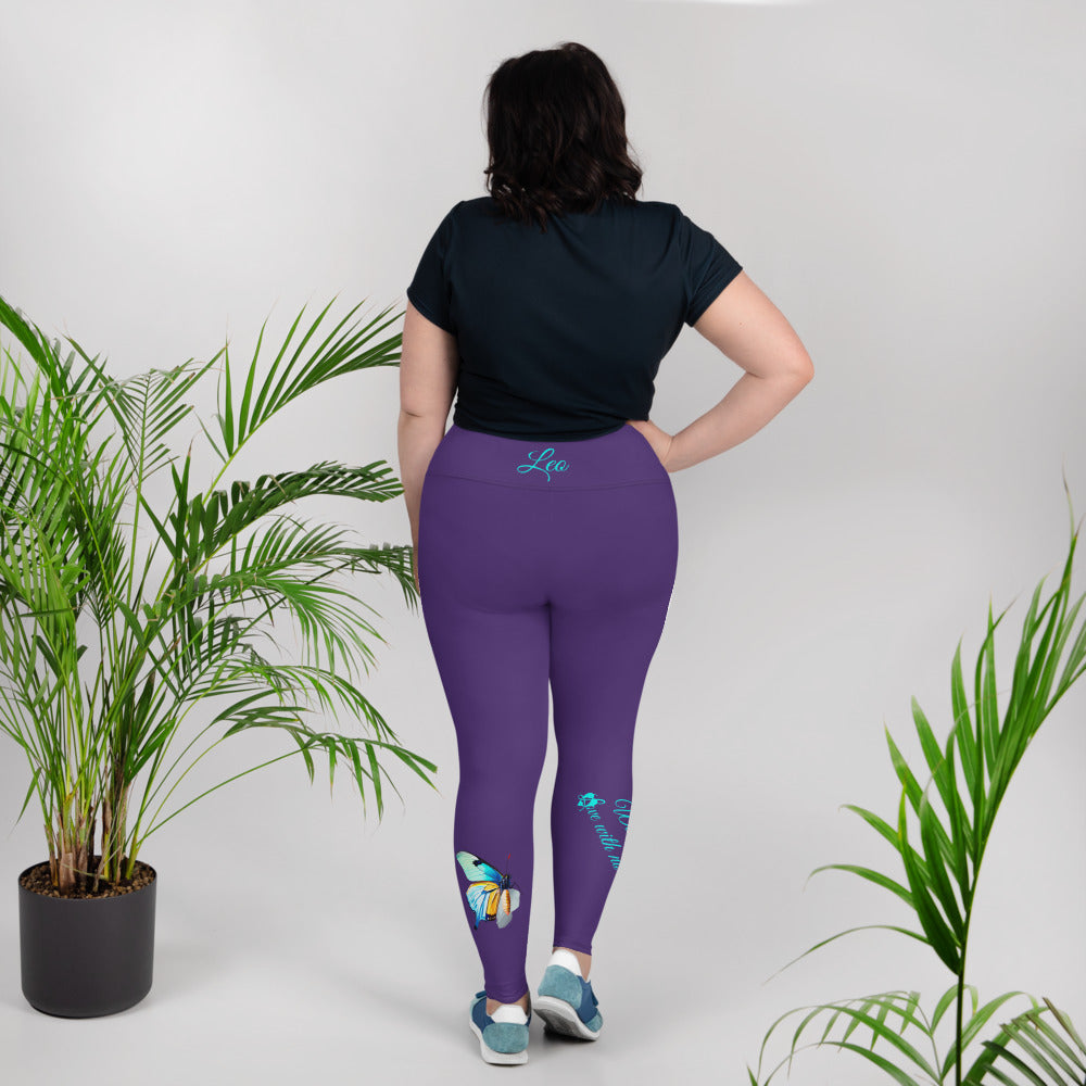 PURPLE LEO PLUS SIZE LEGGINGS NINAH 4