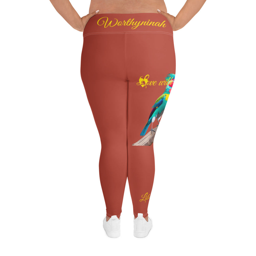 MEDIUM CARMINE LIBRA PLUS SIZE LEGGINGS NINAH 2