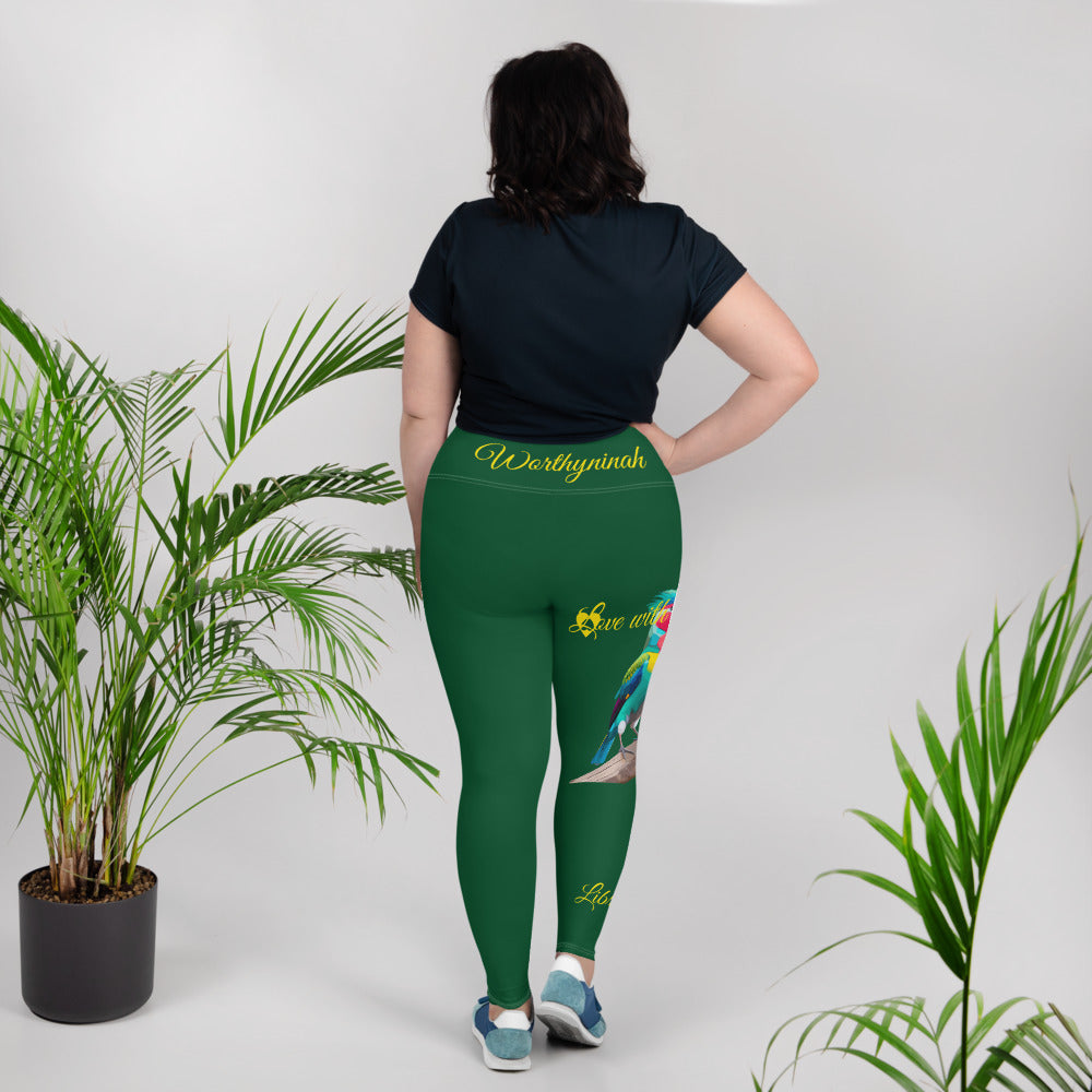 FOREST GREEN LIBRA PLUS SIZE LEGGINGS NINAH 2