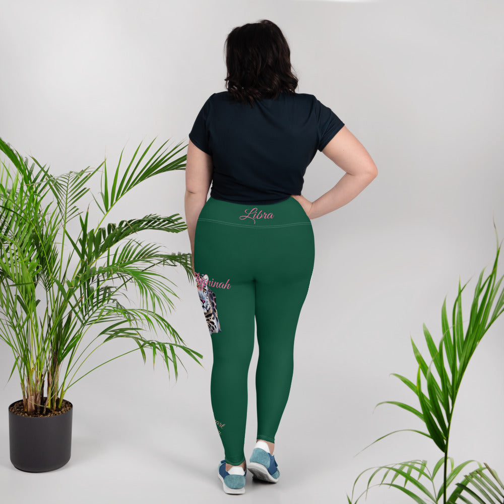 BRITISH RACING GREEN LIBRA PLUS SIZE LEGGINGS NINAH 4