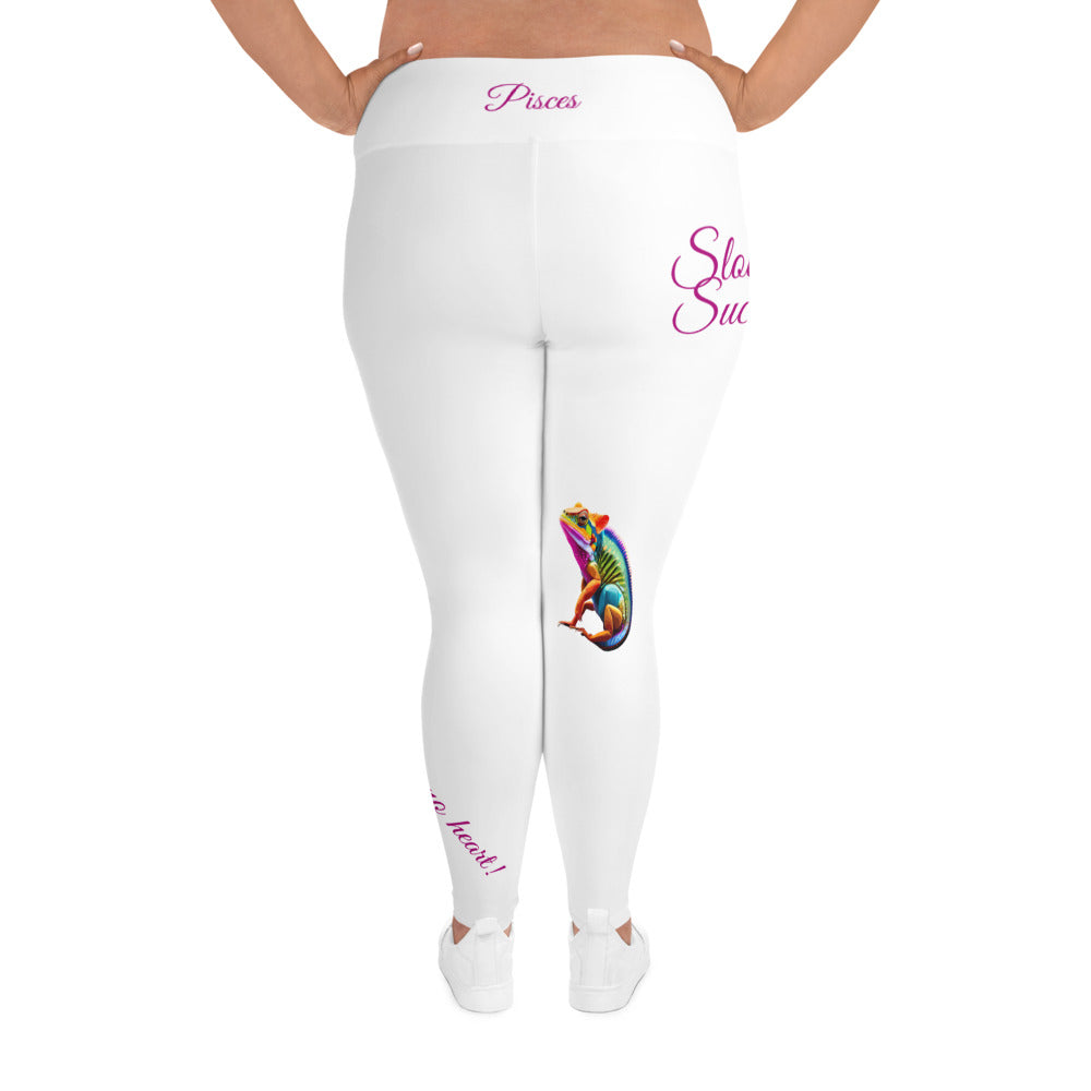 WHITE PISCES PLUS SIZE LEGGINGS NINAH 2