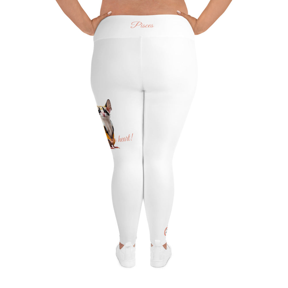 WHITE PISCES PLUS SIZE LEGGINGS NINAH 4