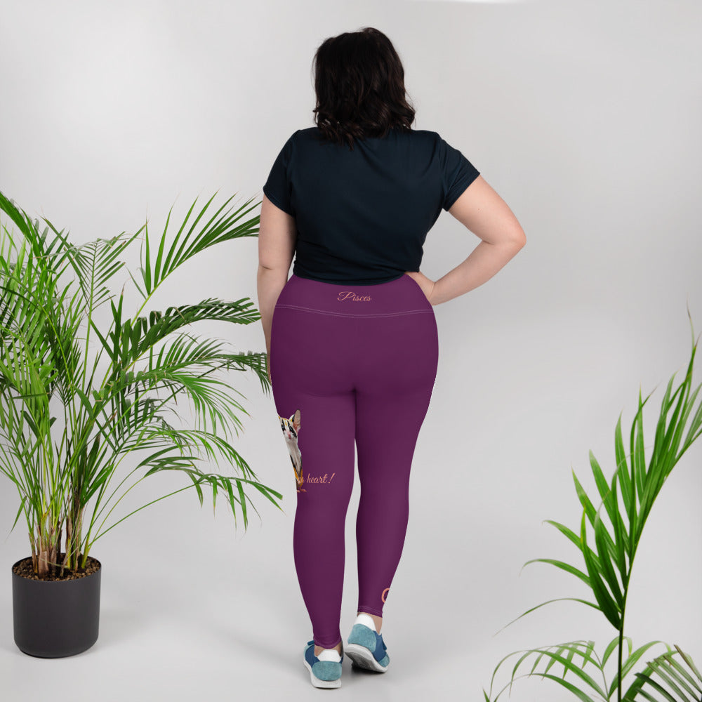 TYRIAN PURPLE PISCES PLUS SIZE LEGGINGS NINAH 4