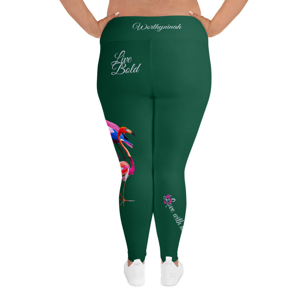 BRITISH RACING GREEN SAGITTARIUS PLUS SIZE LEGGINGS NINAH 3