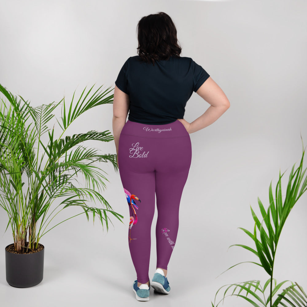 PALATINATE PURPLE SAGITTARIUS PLUS SIZE LEGGINGS NINAH 3