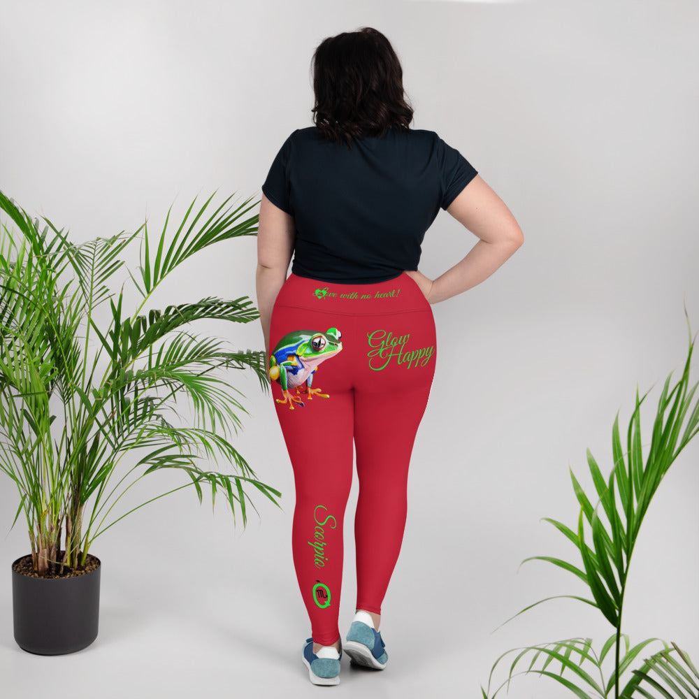 RED SCORPIO PLUS SIZE LEGGINGS NINAH 1