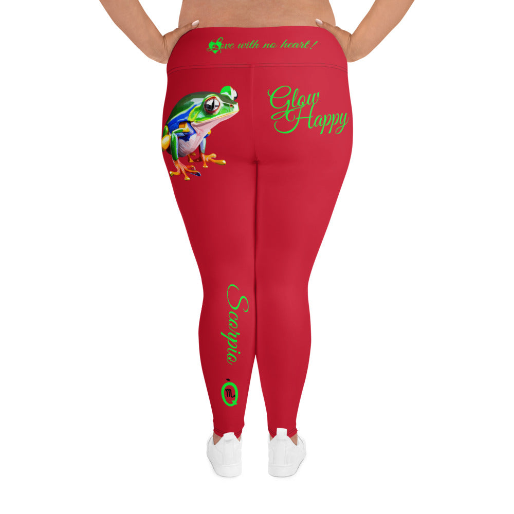 RED SCORPIO PLUS SIZE LEGGINGS NINAH 1