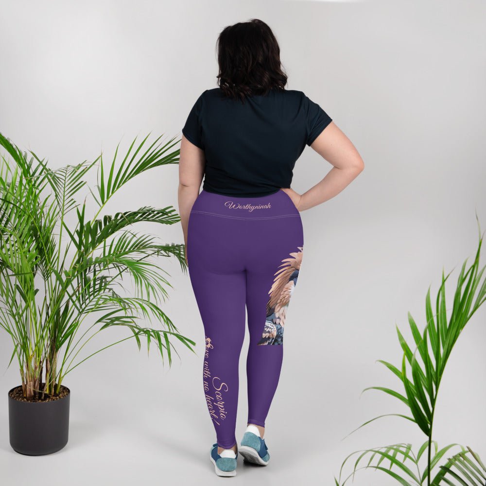 PURPLE SCORPIO PLUS SIZE LEGGINGS NINAH 2