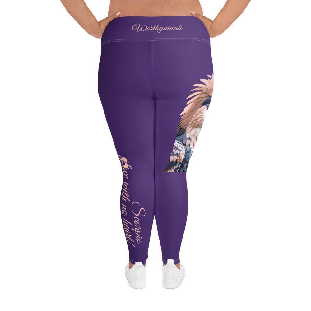 PURPLE SCORPIO PLUS SIZE LEGGINGS NINAH 2