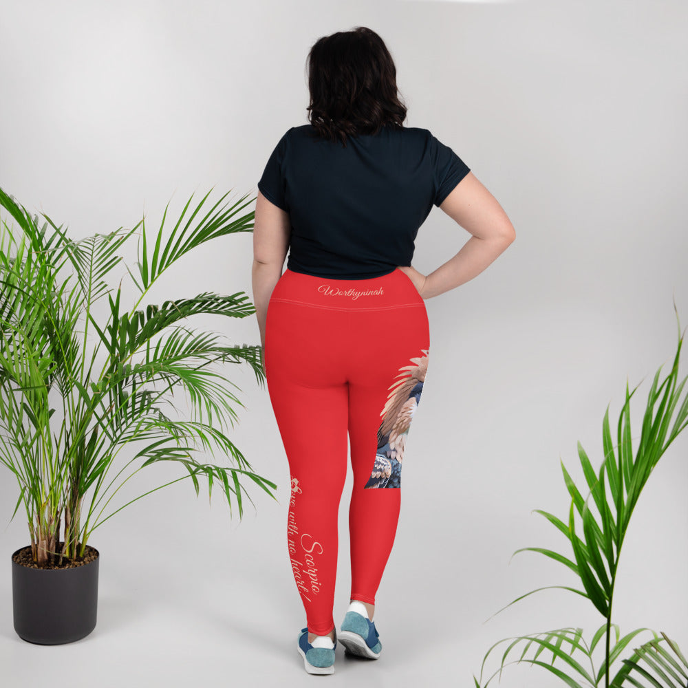 RED SCORPIO PLUS SIZE LEGGINGS NINAH 2