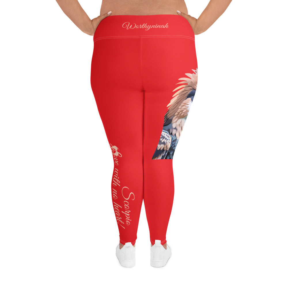 RED SCORPIO PLUS SIZE LEGGINGS NINAH 2