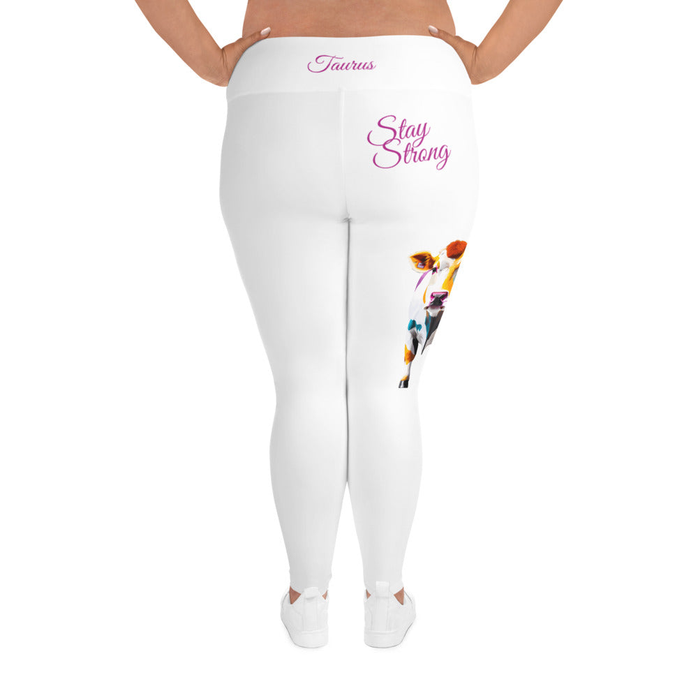 WHITE TAURUS PLUS SIZE LEGGINGS NINAH 1