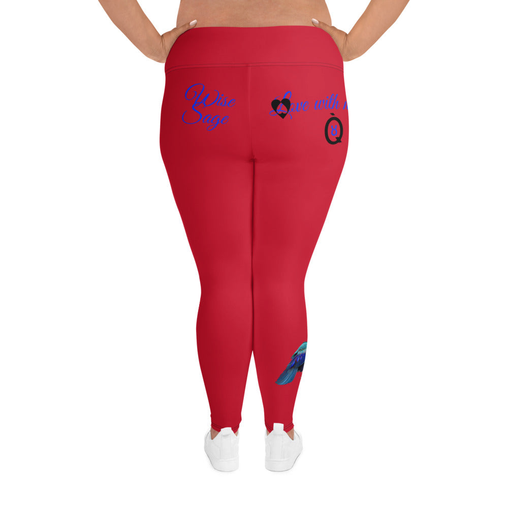 RED TAURUS PLUS SIZE LEGGINGS NINAH 4