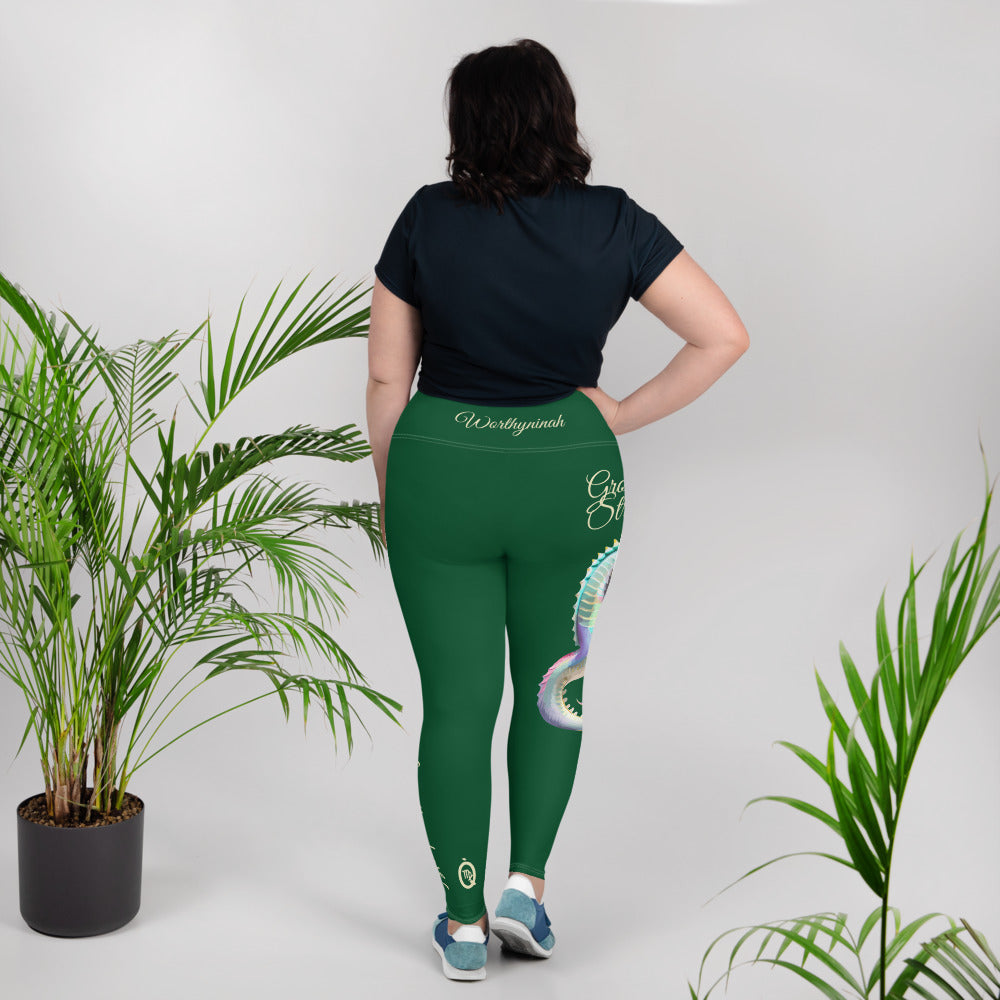 FOREST GREEN VIRGO PLUS SIZE LEGGINGS NINAH 3