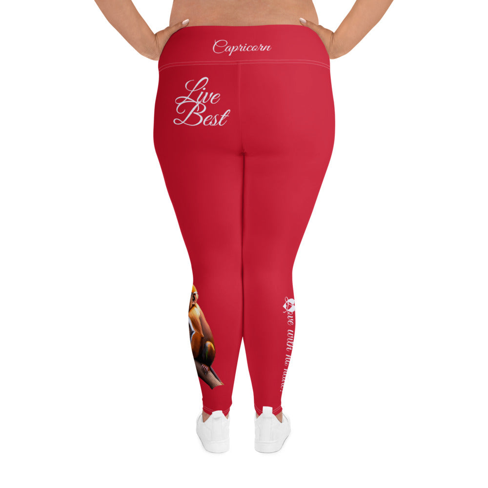 RED CAPRICORN PLUS SIZE LEGGINGS NINAH 5