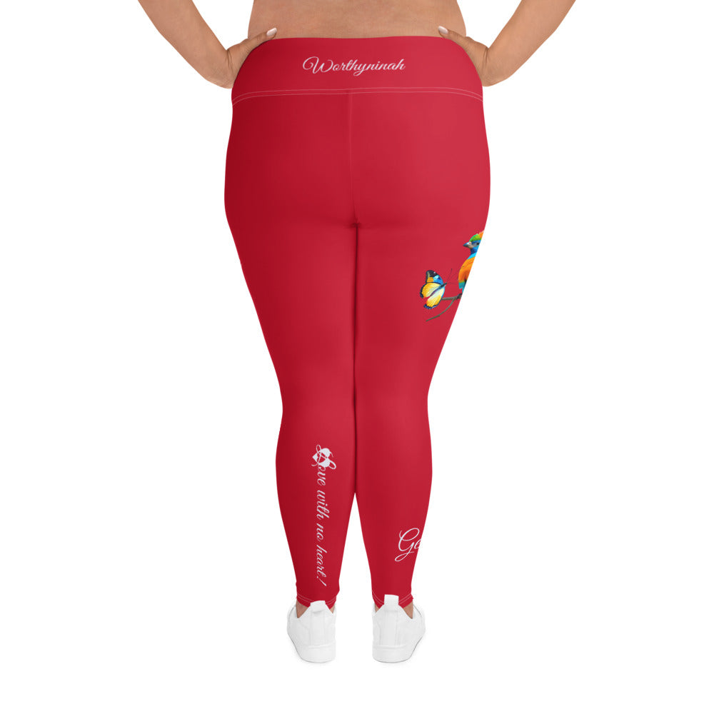 RED GEMINI PLUS SIZE LEGGINGS NINAH 5