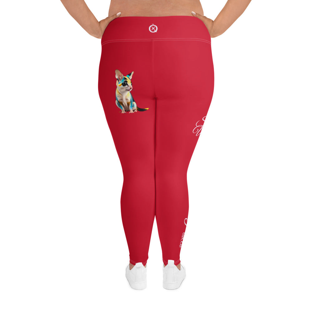 RED PISCES PLUS SIZE LEGGINGS NINAH 5