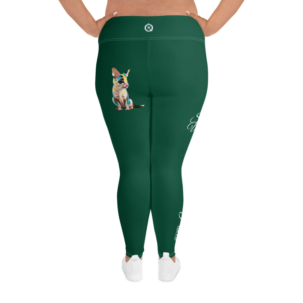 BRITISH RACING GREEN PISCES PLUS SIZE LEGGINGS NINAH 5