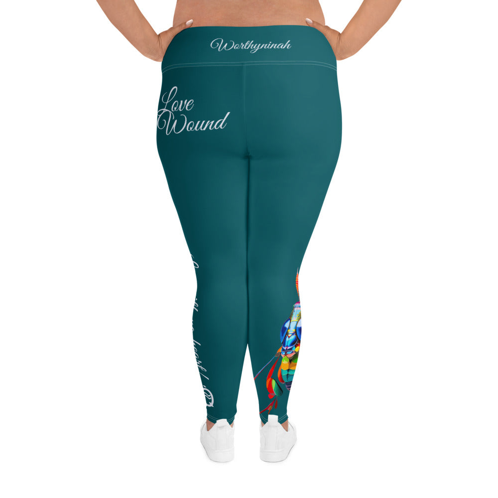 SHERPA BLUE AQUARIUS PLUS SIZE LEGGINGS NINAH 5