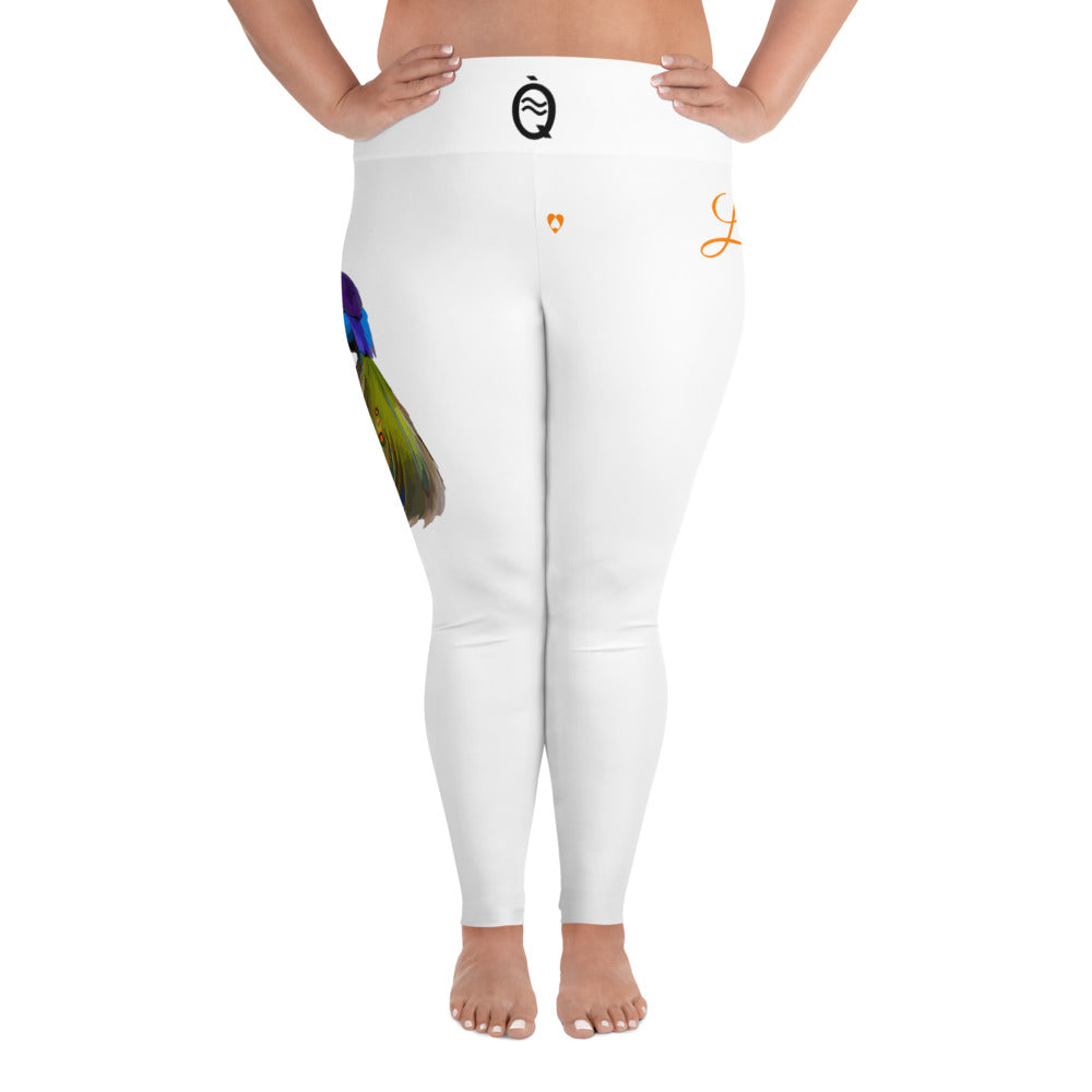 WHITE AQUARIUS PLUS SIZE LEGGINGS NINAH 1