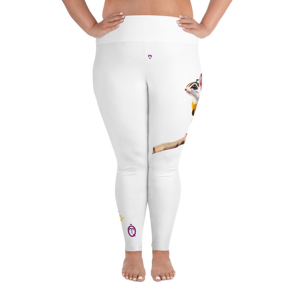 WHITE ARIES PLUS SIZE LEGGINGS NINAH 2