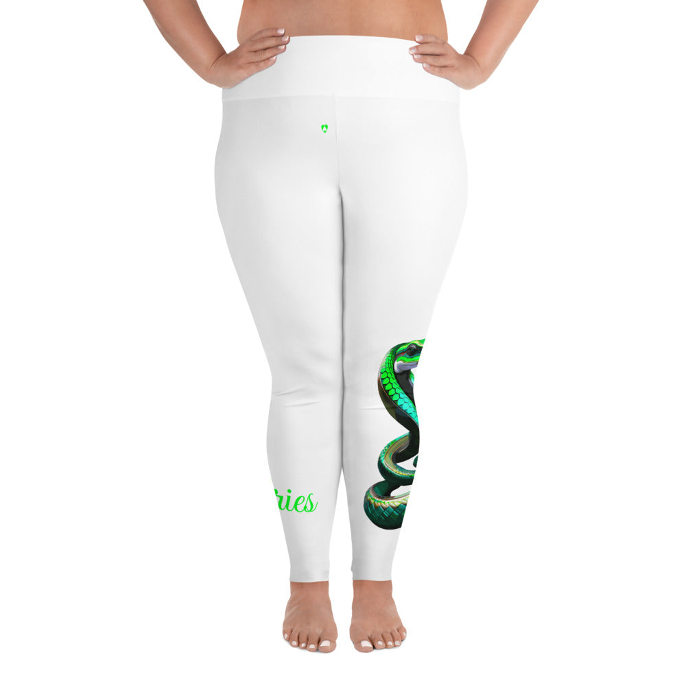 WHITE ARIES PLUS SIZE LEGGINGS NINAH 4