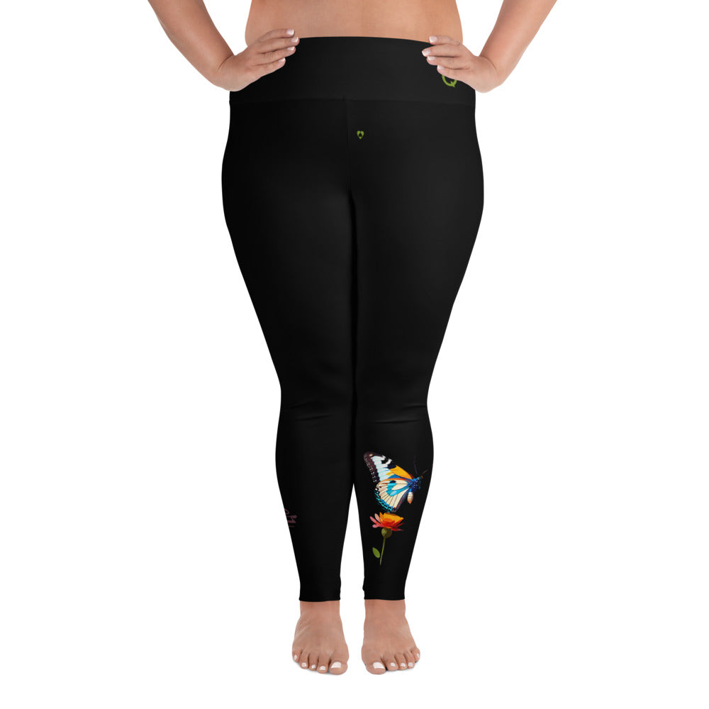 BLACK CANCER PLUS SIZE LEGGINGS NINAH 1