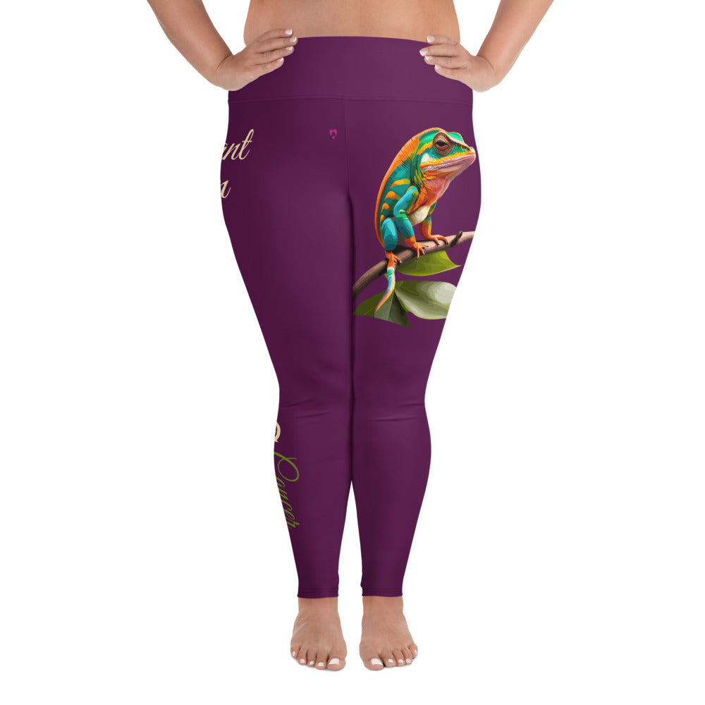 TYRIAN PURPLE CANCER PLUS SIZE LEGGINGS NINAH 3