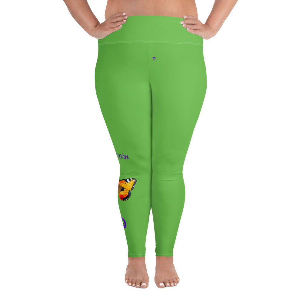 KELLY GREEN CAPRICORN PLUS SIZE LEGGINGS NINAH 1