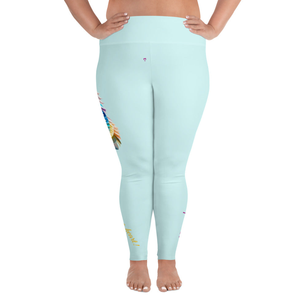 LIGHT CYAN CAPRICORN PLUS SIZE LEGGINGS NINAH 4