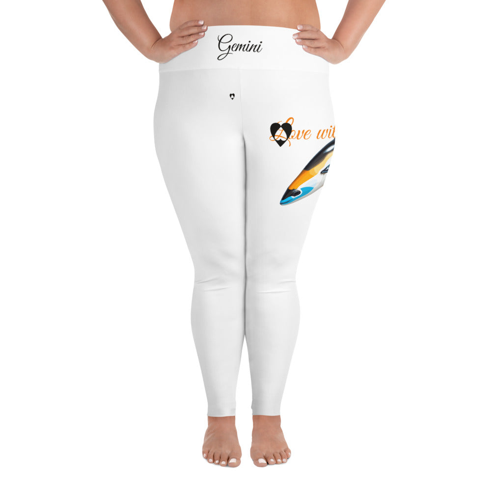 WHITE GEMINI PLUS SIZE LEGGINGS NINAH 1