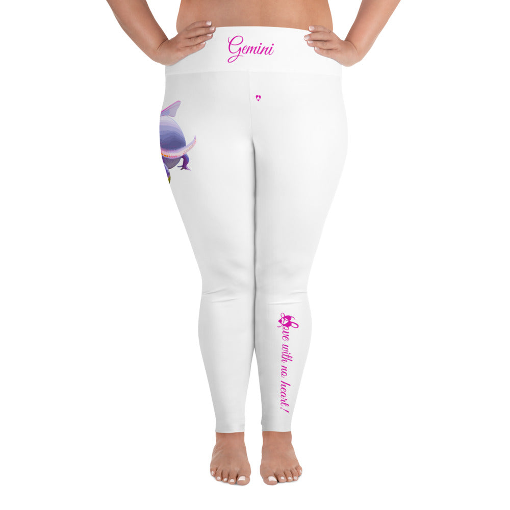 WHITE GEMINI PLUS SIZE LEGGINGS NINAH 3