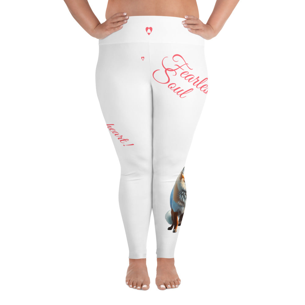 WHITE LEO PLUS SIZE LEGGINGS NINAH 1