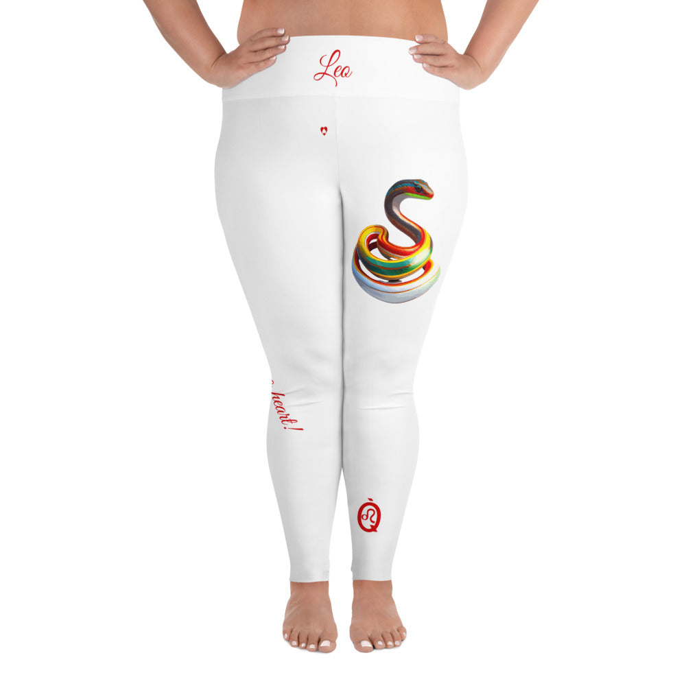 WHITE LEO PLUS SIZE LEGGINGS NINAH 2